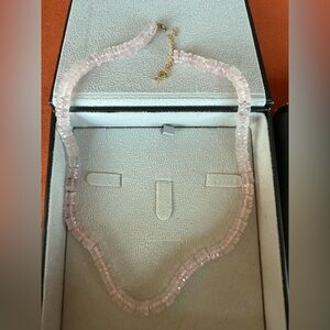 Elegant Rose Quartz Pink necklace